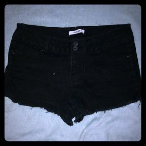 Black stretchy Jean shorts size 12
